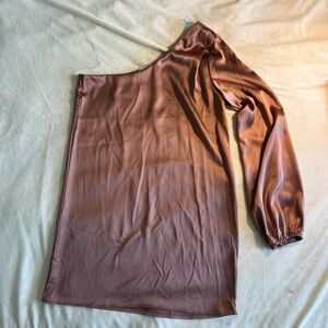 Audrey 3+1 Satin Dress in Blush